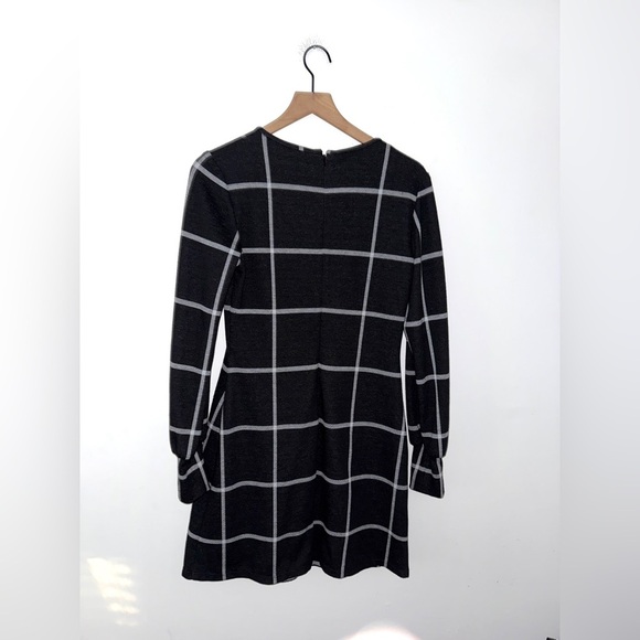 HUTCH Long Sleeve Plaid Sweater Mini Dress in Size Small - Picture 6 of 8